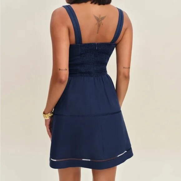 NWT Everett Mini Linen Dress - Danube Size 12 - Picture 3 of 8